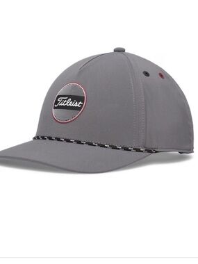 Titleist Boardwalk Rope Hat Charcoal/Crimson NWT